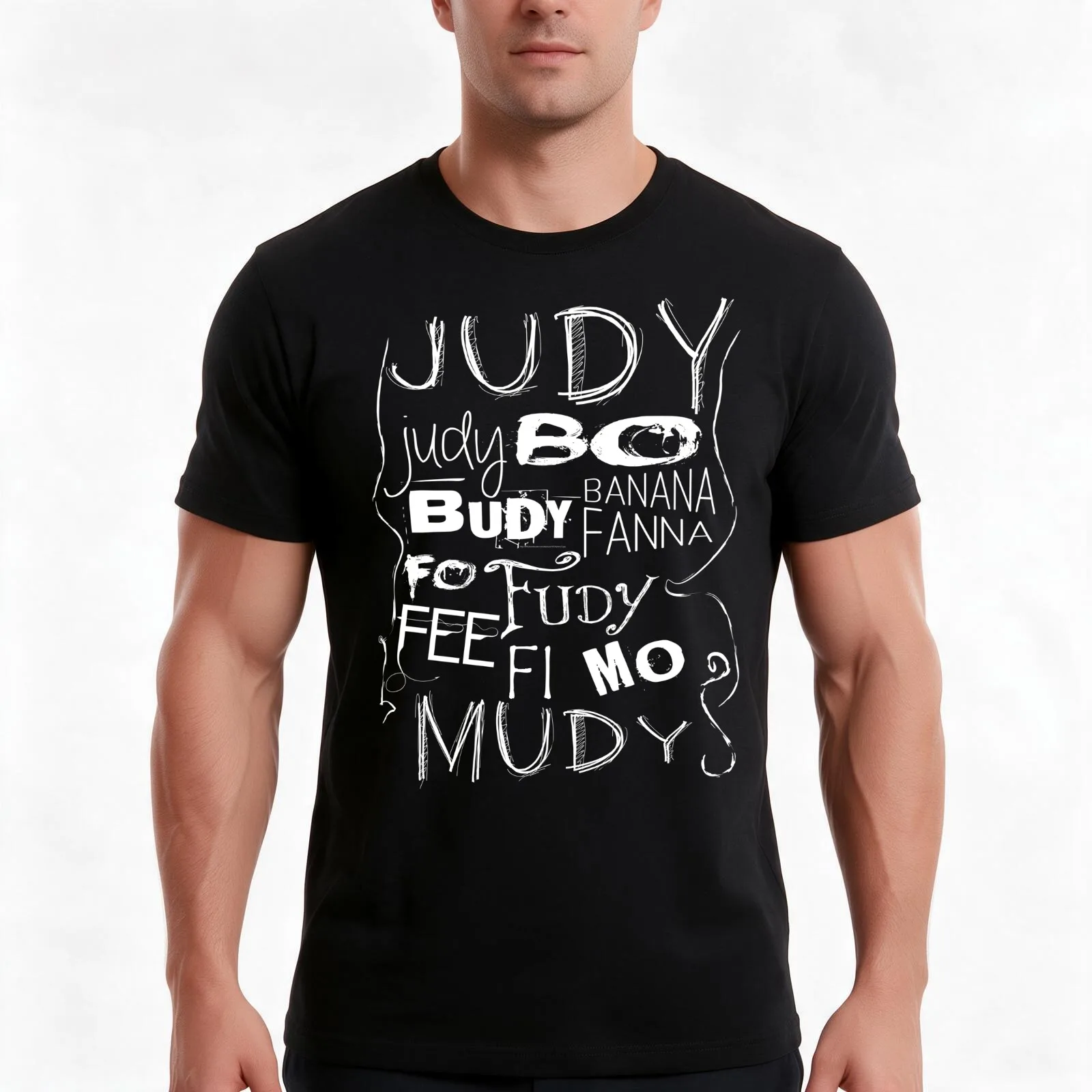 JUDY - The name game Remake White version T-Shirt, Summer Casual Cotton Tee, Oversized Streetwear Tops, Vintage Graphic Print