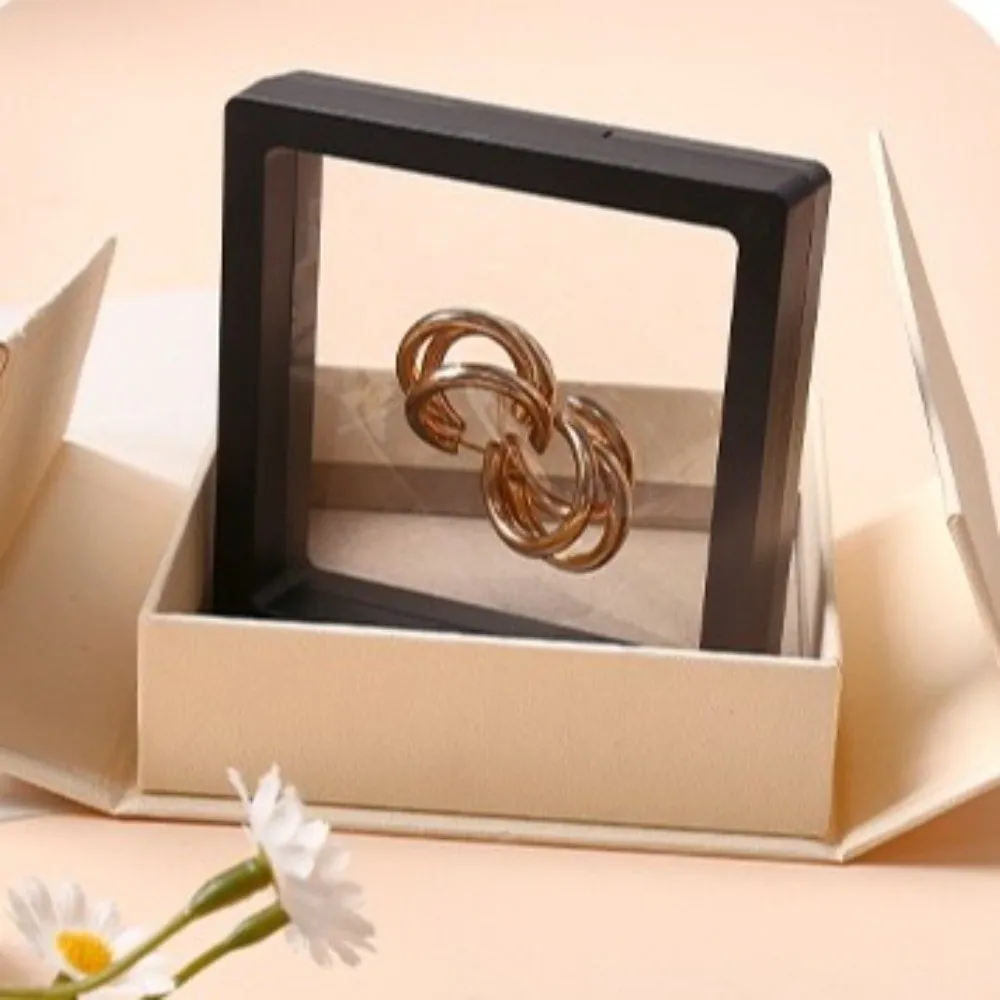 

Dual-opening Jewelry Packaging Box Magnetic Flip Closure Kraft Paper Jewelry Organizer Box Thick Organizer Box Ring Earrings