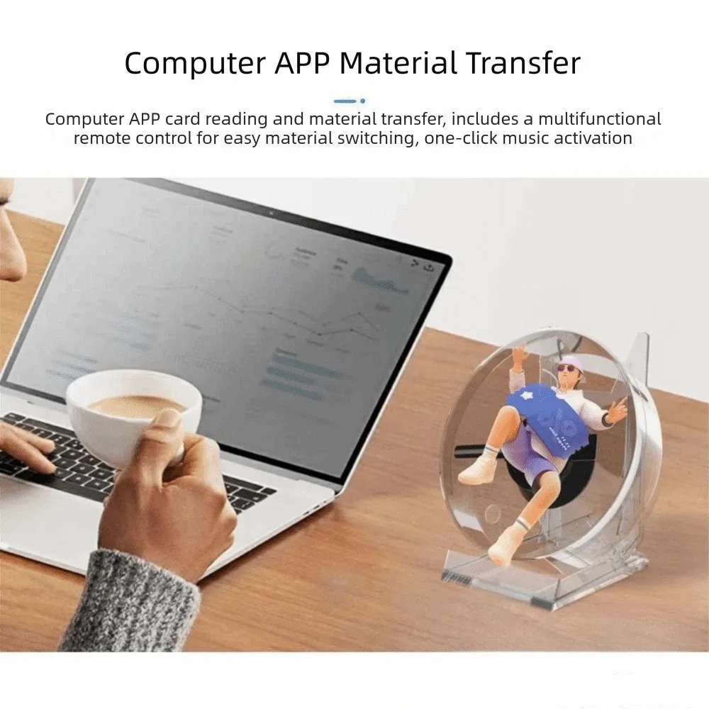 Diameter 12CM 3D Holographic Fan Mini with Remote Control 3D Hologram Projector SD Card Support with Stand