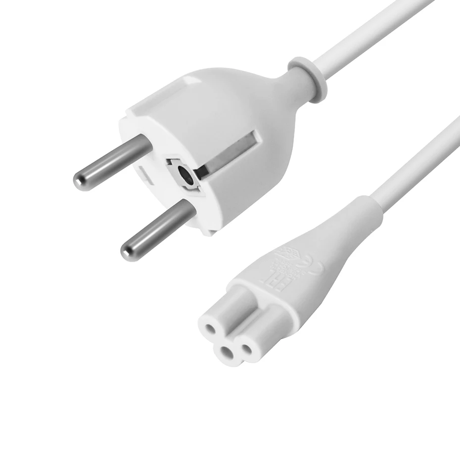 Cabo de alimentação da ue 3 pinos ue schuko para c5 cabo de alimentação ue c5 cloverleaf cabo de alimentação para xiaomi mi purificador de ar fonte de alimentação do portátil 1.8m