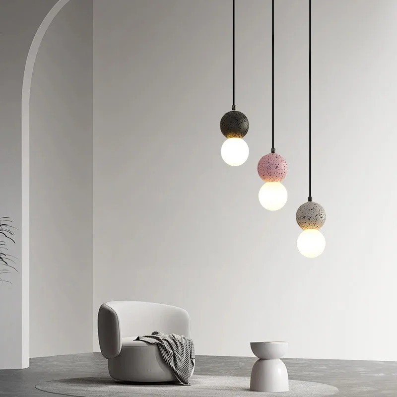 

Round Ball LED Bedroom Chandelier Modern Simple Creative Decorative Lamp Living Room Sofa Side Creative Dining Room Light