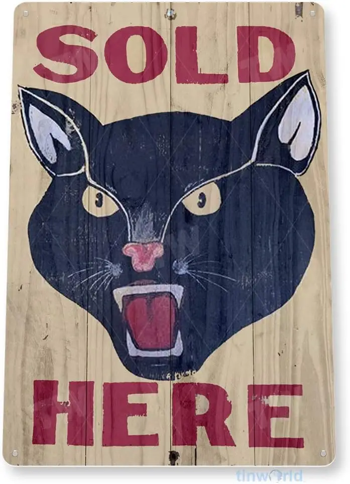 Cat Firecracker Sign D050