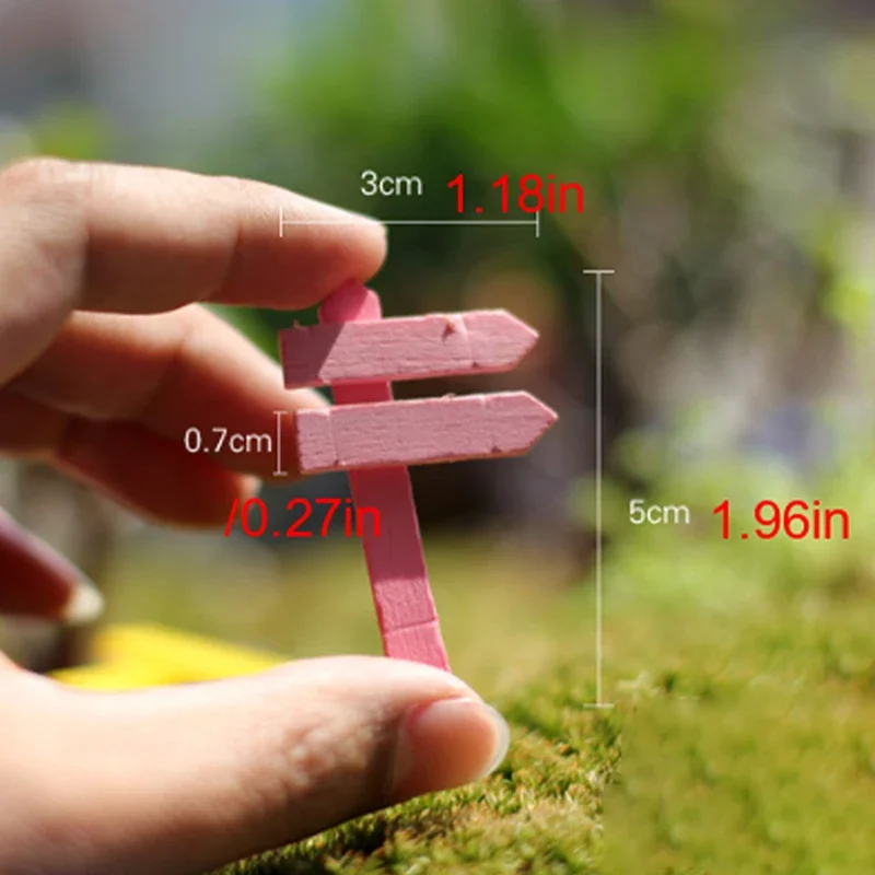 Color Signpost Garden Decoration Home Miniature Handicraft Accessories