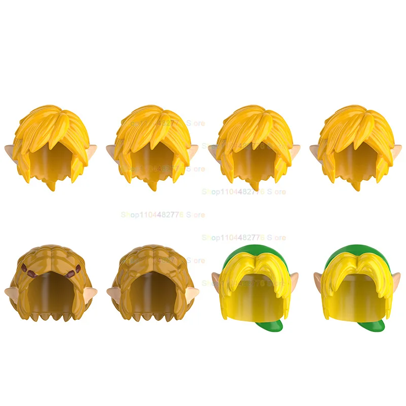Blocs de construction MOC, personnage de jeu animé, Mini figurine, accessoires, assemblage de tête, modèle d'ornement, jouet de décoration, cadeau DT8906