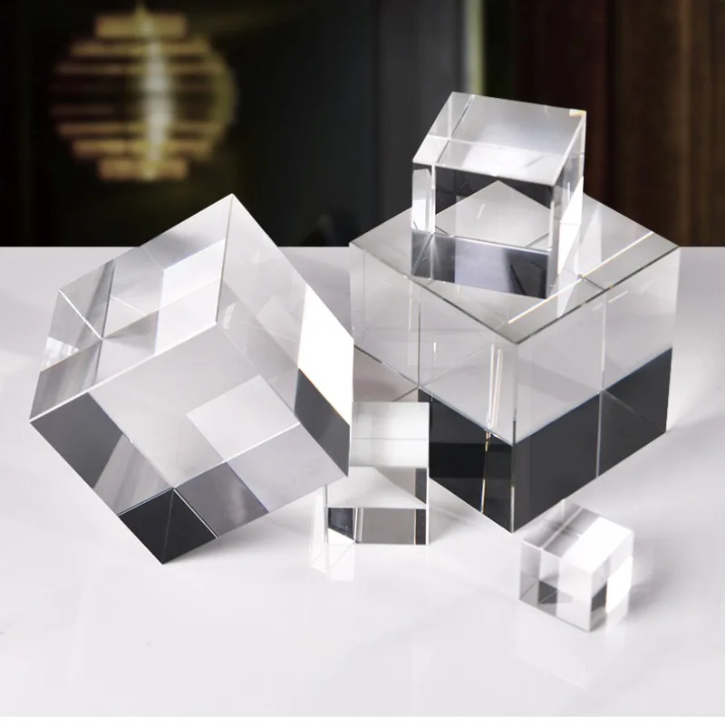 Prisme Hexaèdre en Verre Optique pour la Photographie, Cube K9, Décorations de Haute Qualité, Instruments Expérimentaux Scientifiques, 4x4x4cm