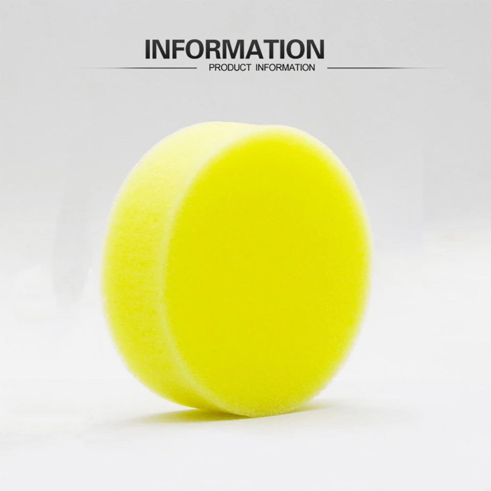 

3pcs Cleaning Waxing For Cleaning Sponge Polisher Durable Sponge Non-Toxic Washer Applicator Tool Yellow