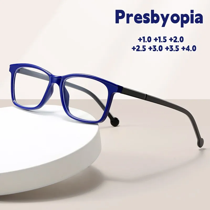 

Unisex Ultralight Reading Glasses Stylish Blue Light Blocking Presbyopia Eyewear Men Women Vintageclear Lens Far Eyeglasses