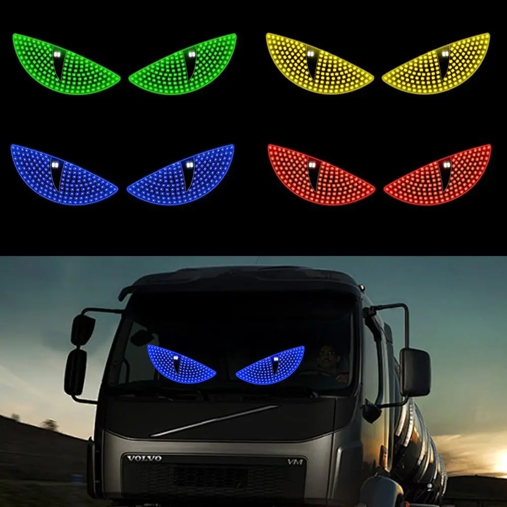 

Creative Flexible Truck Devil's Eye Light Multi-Mode USB LED Windshield Display Dynamic Demon Eye Light Car Decor