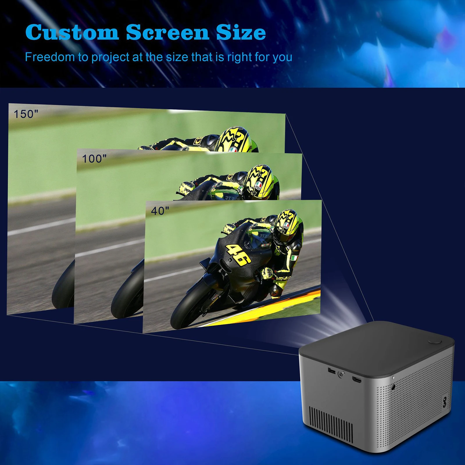 HY350 Projector For Home Theater With Multi-compatibility Technical Support Native 1080p Support 4k EU Plug EU Plug