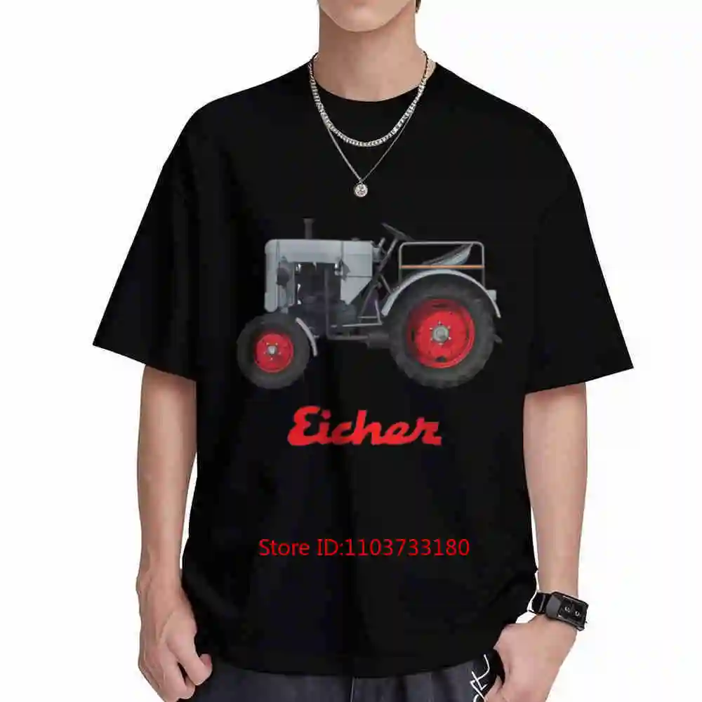Vintage Oak Tractor Retro 1950s Farming Short Sleeve Tee 100% Cotton T-Shirt