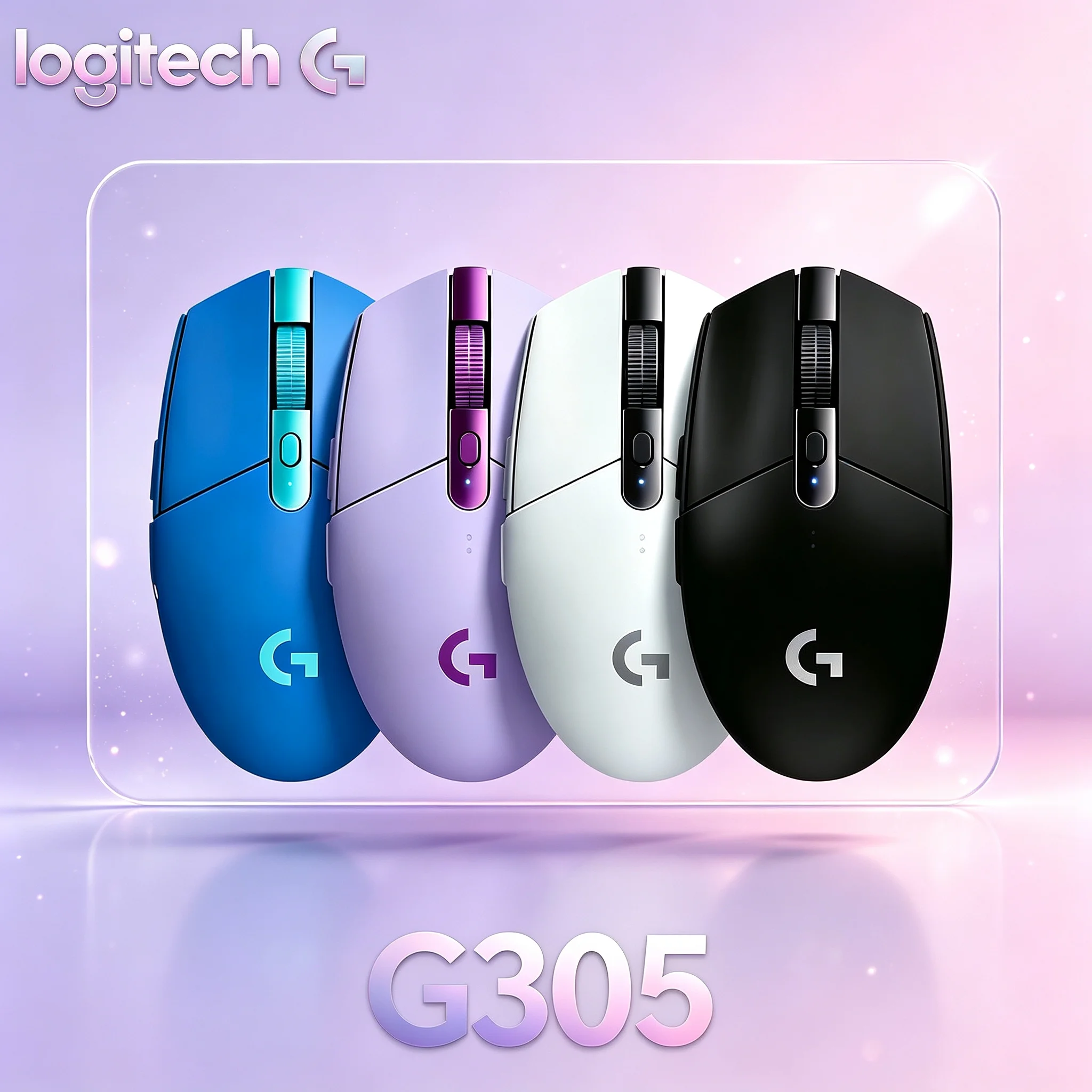 Logitech G305 2.4G Esports Wireless Gaming Mouse 6 Customizable Macro Buttons Adjustable DPI For Desktop Computer Notebook Offic