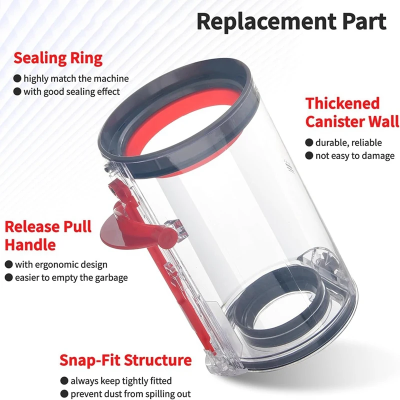 Dust Container For Dyson V11 V15 SV14 SV15 SV22 Replacement Switch T8 Screwdriver Vacuum Cleaner Dust Collection-Dreamy