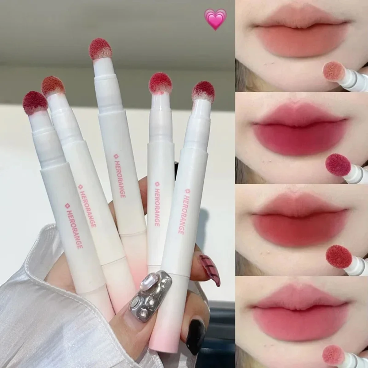 Mode flüssige Lippenstift Pad Applikator Samt matt Lip gloss Feuchtigkeit creme weiche Flüssigkeit erröten Lippenstift Multi verwendet Kosmetik