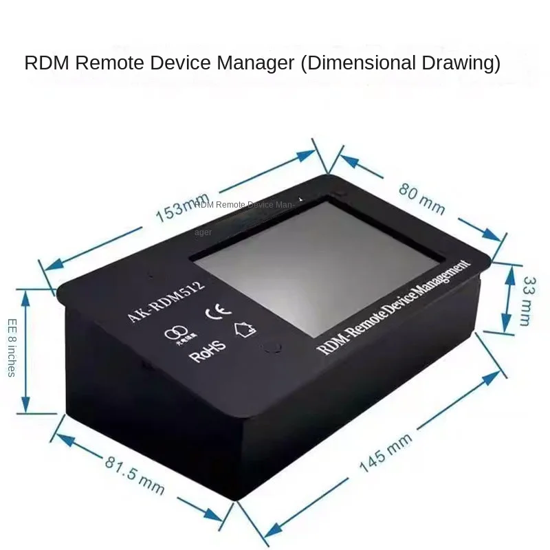 DMX512 RDM Remote Device Manager 4-Zoll-Touchscreen-Ein-Tasten-Bühnenlicht-Adressierer XLR RJ45 für Bar, Hochzeit, Konzert, Show – Detail 3