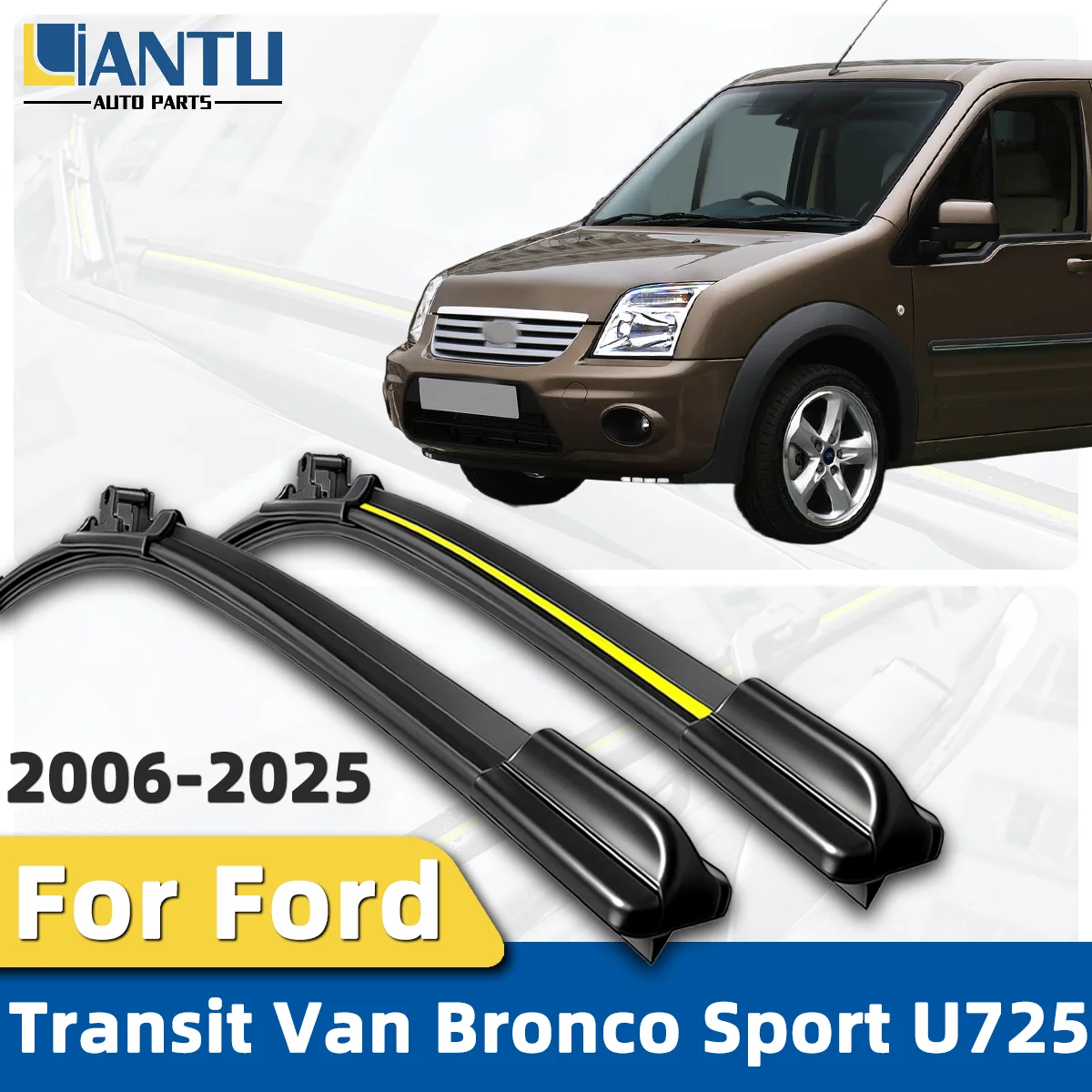 

2pcs Car Windshield Wiper For Ford Transit Van Bronco Sport(Not Bronco) U725(Not Sport) 2006-2025 Front Wipers Blade Premium