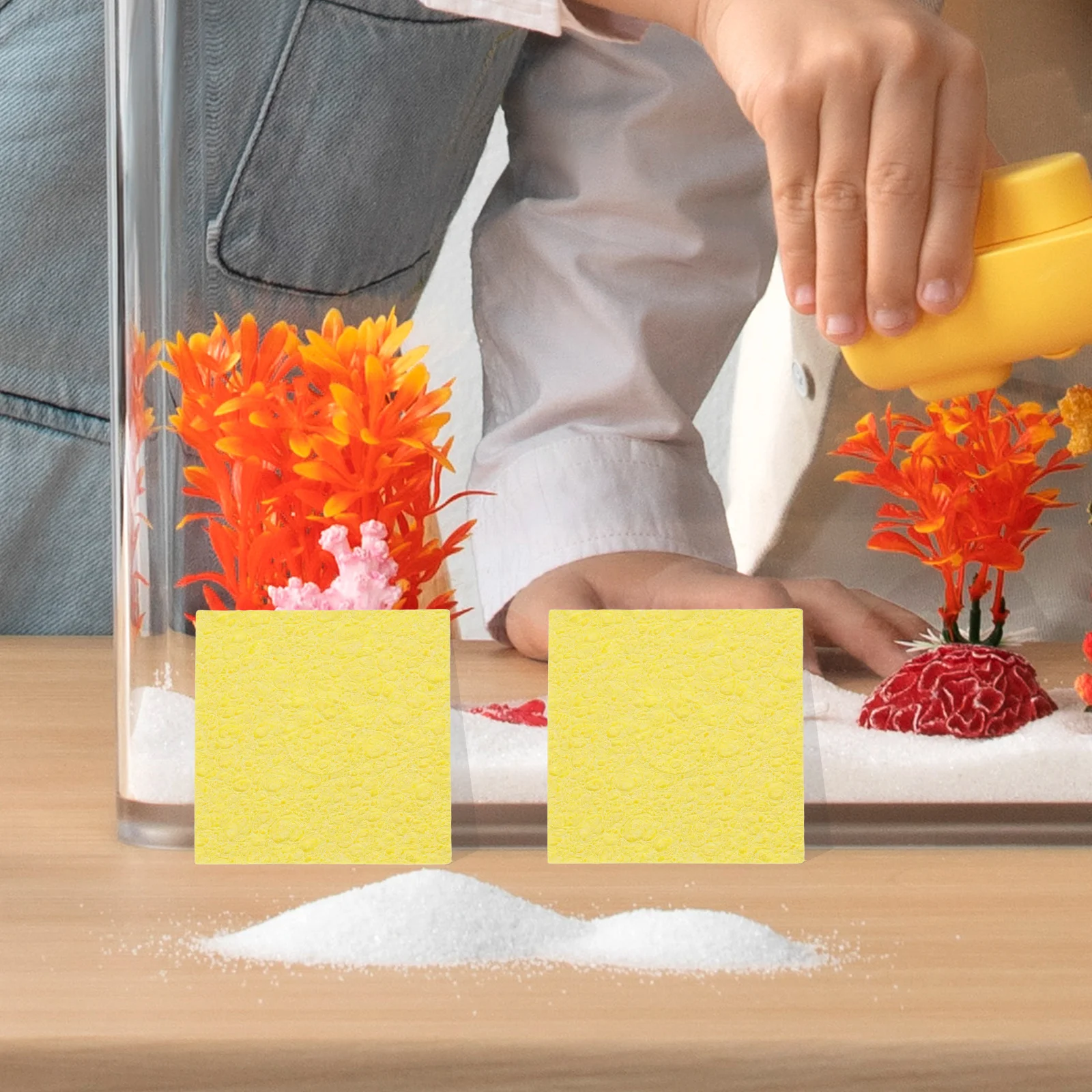 

20Pcs Hermit Crab Moisture Retention Sea Sponge Natural Unbleached Round Sponge for Reptile Tank Water Dish Humidity