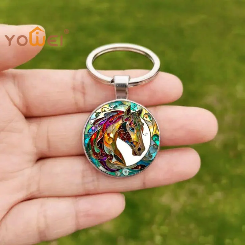 Latest Horse Pattern Zinc Alloy Pendant Keychain Bag Charm For Birthday Anniversary Valentine's Day New Year Gift