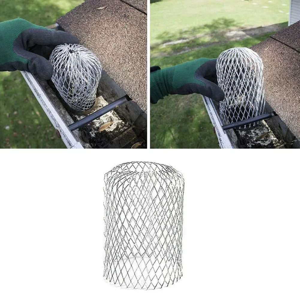 Metal Mesh Roof Gutter Filters Aluminum Gutter Guard Strainer Stop Leaf Blockage Drain Pipe Cover Spouting Filter Cap
