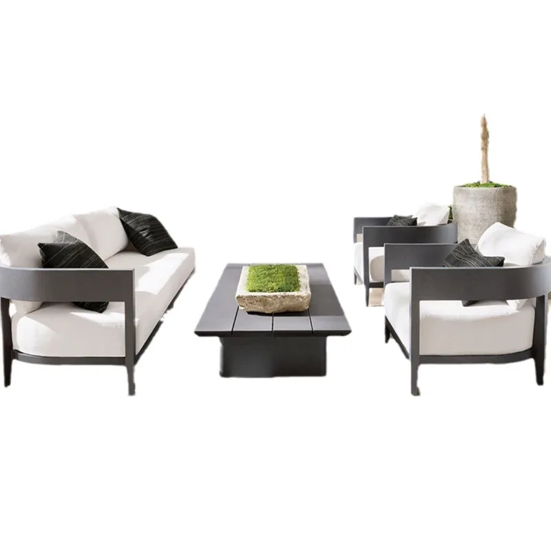 

Customizable Outdoor Solid Wood Sofa Simple Modern Teak Furniture