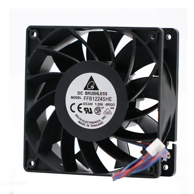 for Delta 12038 24V 1.2A 12cm Double Ball Bearing Cooling Fan New Imported High Quality Silent Computer Case Cooler