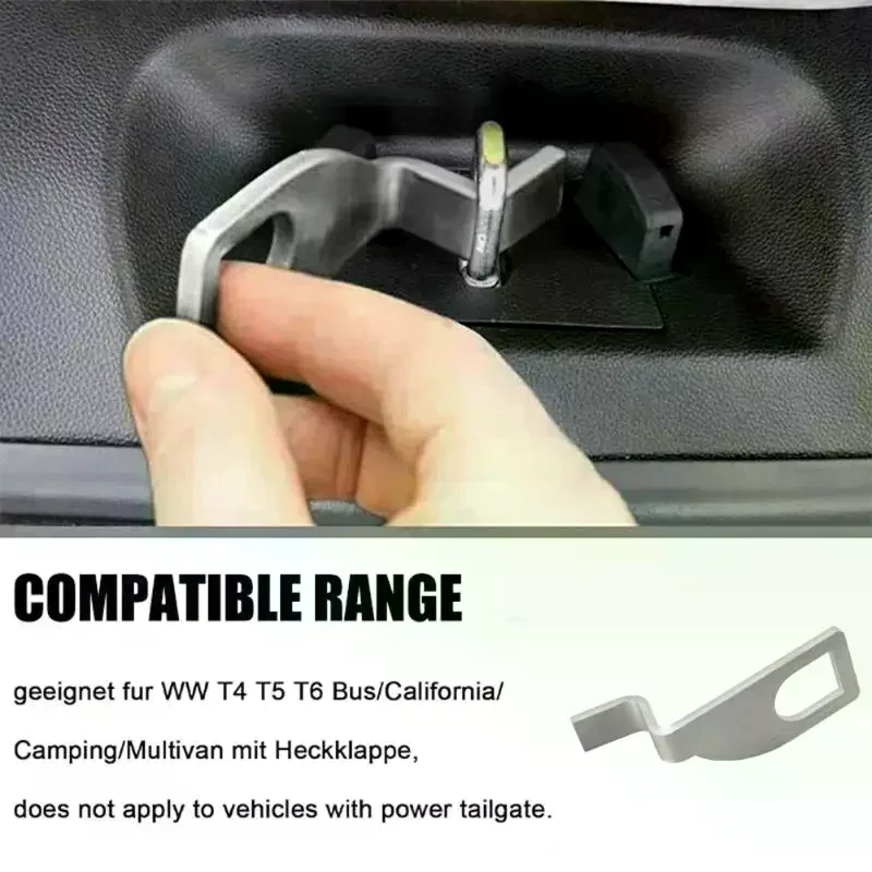 Extended Metal Tow Hook Bracket Tailgate Extension Hanging Hook Heavy Duty Part For Van Rear Door Camping Modification