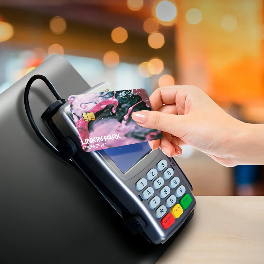 ملصق بطاقات L-Linkin P-Park مزخرف صغير مقاوم للماء مكون من 4 قطع مضاد للخدش