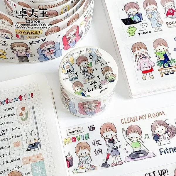 1pcs/1lot Decorative Adhesive tapes Fairy Person Molinta Girls masking tapes Junk Journal Scrapbooking stikcers DIY Paper 5m