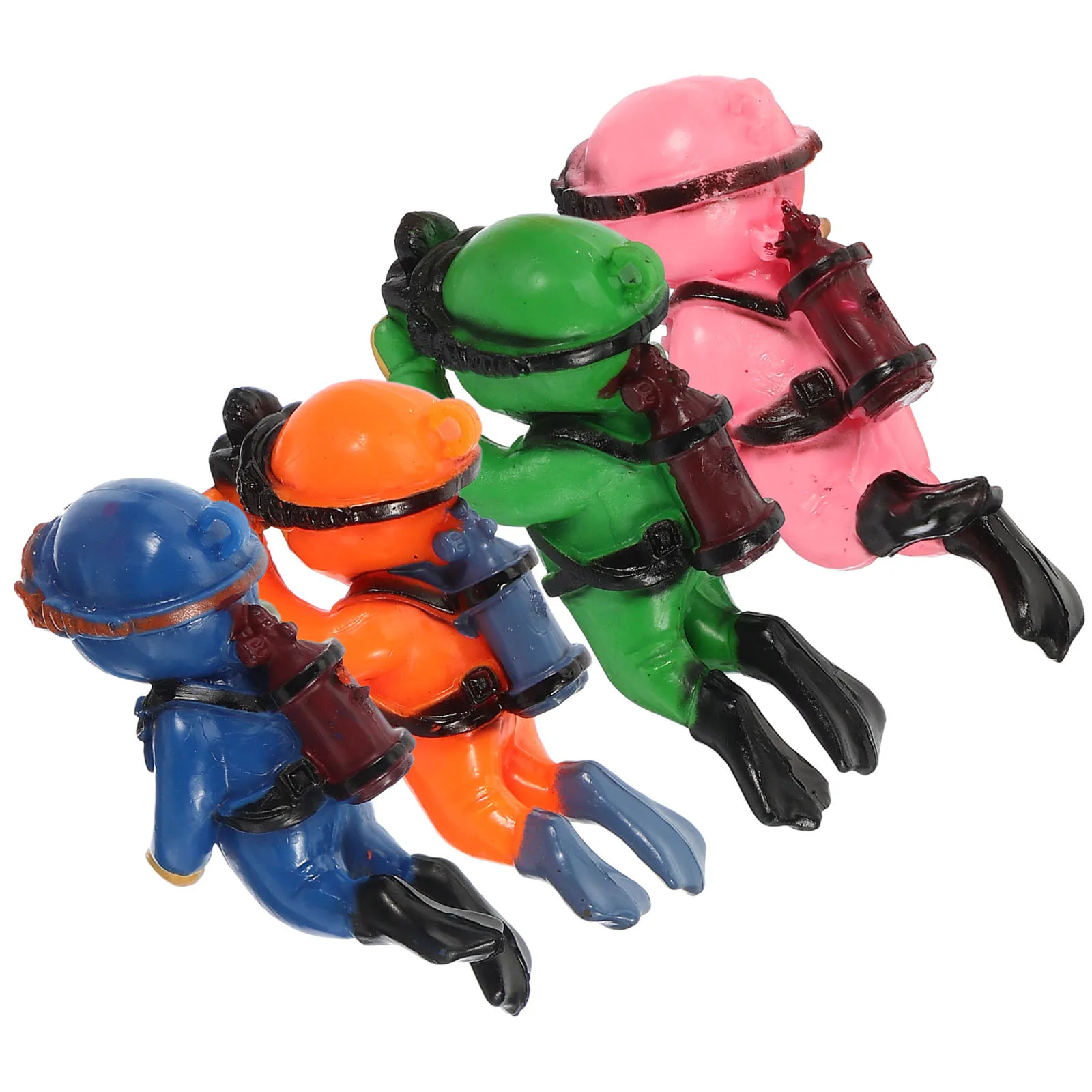 

4Pcs Floating Diver Resin Aquarium Decoration Fish Tank Accessories Durable Safe Underwater Landscaping Ornaments