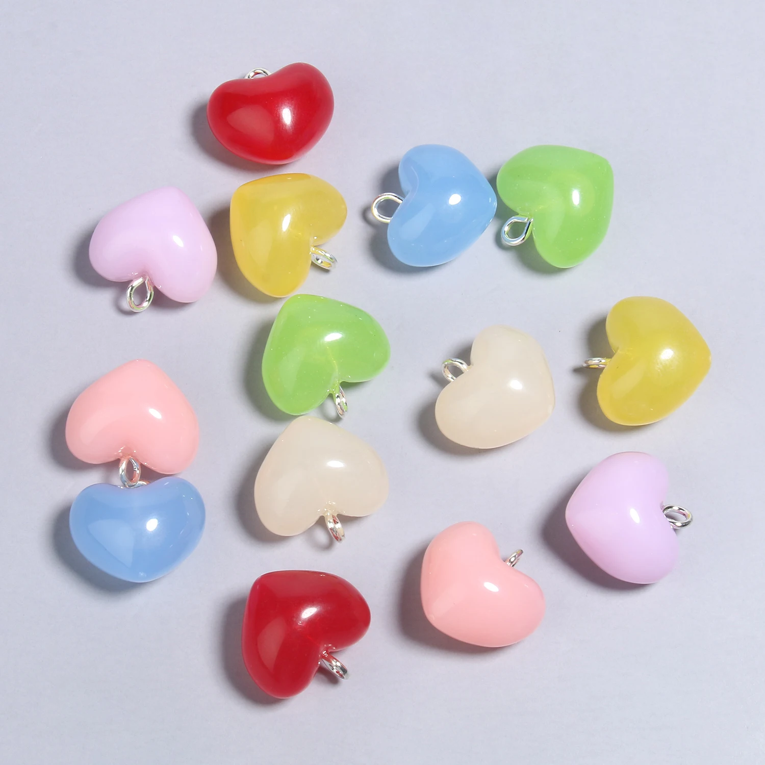 10pcs Mixed Cute Resin Star Charms for DIY Jewelry Making