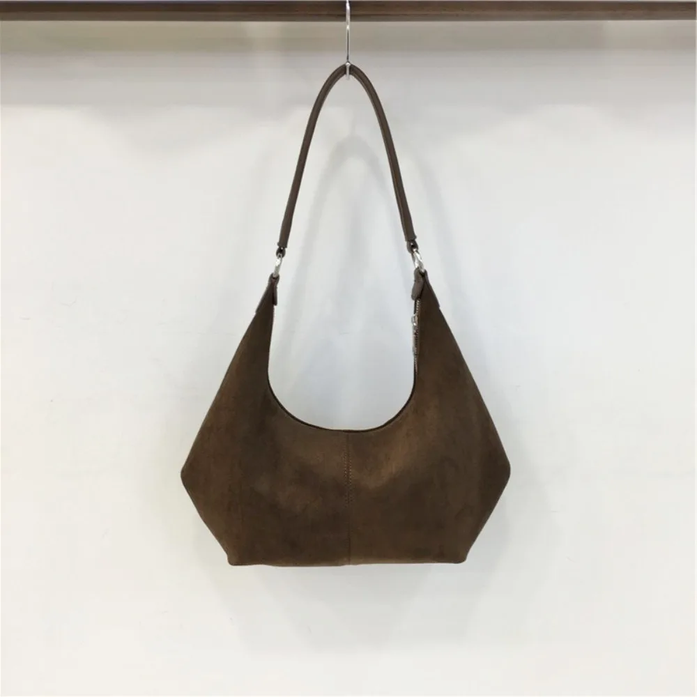 

2025 Autumn Suede Shoulder Bags Vintage Luxury Fashionable Hobo Bags Large Capacity Commuter Travel Handbags For Daily Work