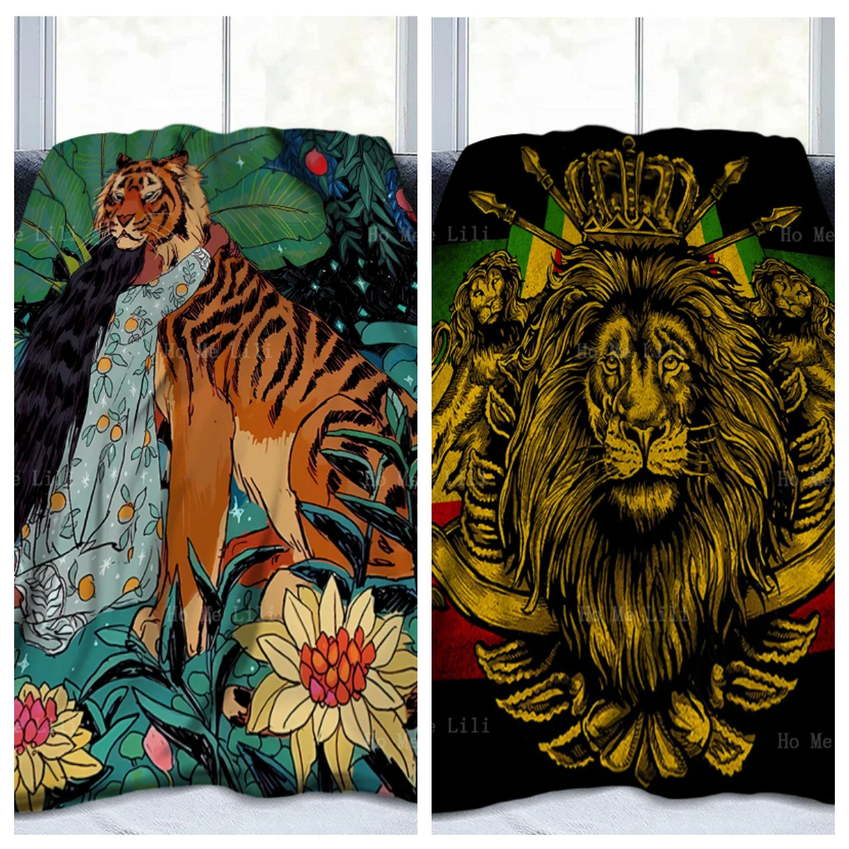 Tropical Rainforest Forest Exploring The Majestic World Of The Lion King In The Garden Of Rest.Flannel Blanket