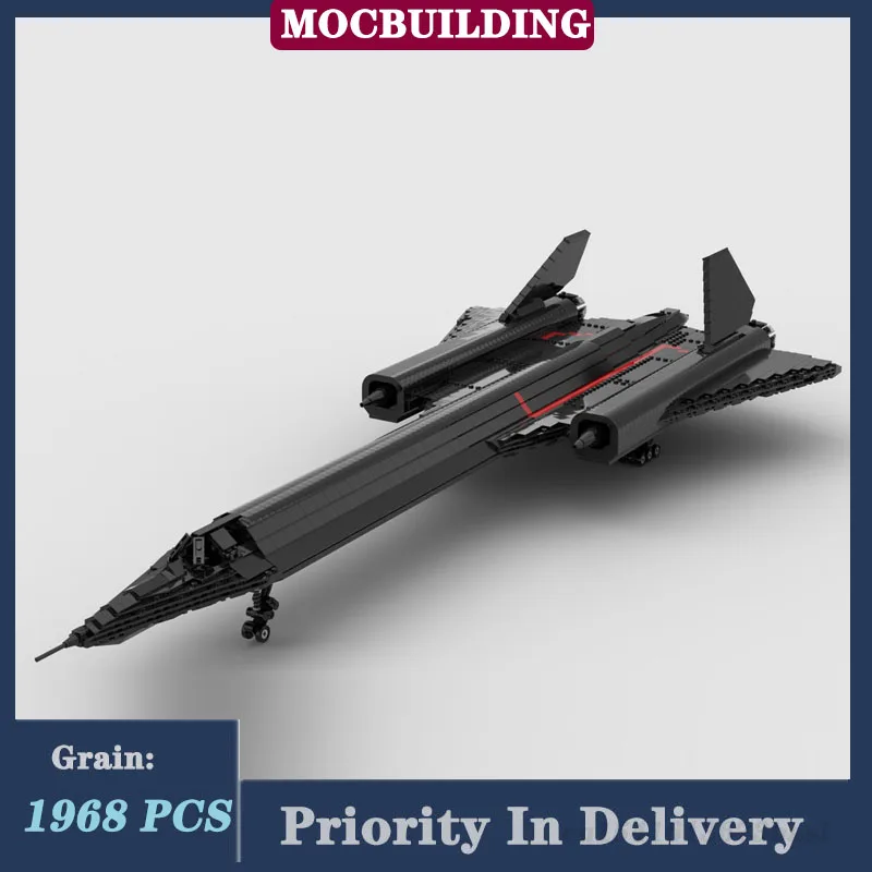 MOC SR-71 Blackbird Transport Model Aircraft Building Block Assembly Collection Series Toy Gift