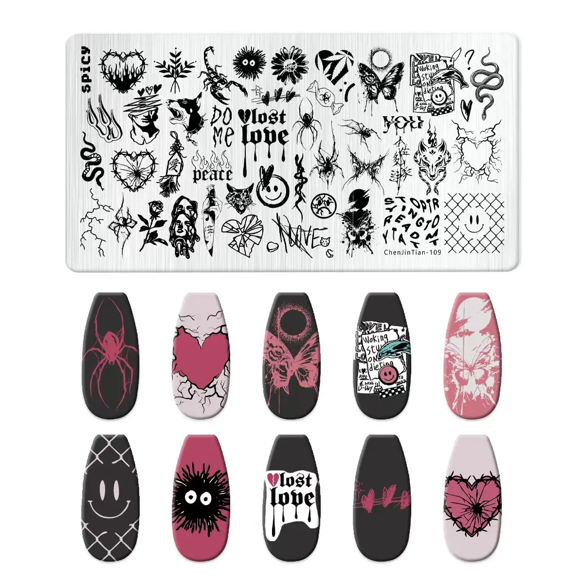 Cute Animal Nail Stamping Plate Cartoon Character girl polish Nail Stamp Nail Art Template Image Plate Art stencils For Stamping