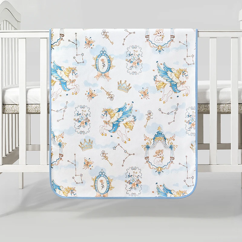AIBEDILA Wasserdichte Baby-Wickelunterlage, waschbare Urinunterlage für Neugeborene, Wiederverwendbare Windelunterlage für Kinderbetten und Wiegen, Mehrere Größen