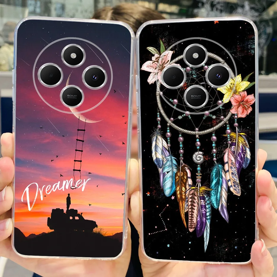 ل Xiaomi Poco C75 حافظة لطيف القط فراشة رسمت غطاء لينة سيليكون جراب هاتف ل Xiaomi Poco C75 C 75 PocoC75 Fundas Coque