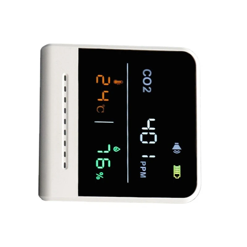 USB Charging Carbon Dioxide Air Quality Detector Temperature Humidity Environment Monitor CO2 Gas Concentration NDIR