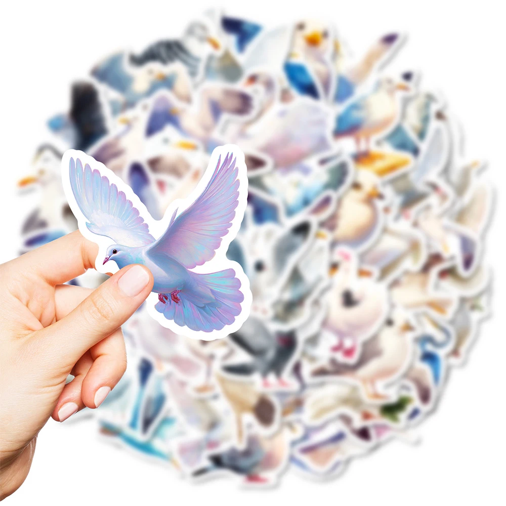 10/30/56 قطعة Kawaii الطيور البيضاء الكرتون ملصقات النورس حمامة الكتابة على الجدران الشارات DIY بها بنفسك دفتر الغيتار حقيبة لطيف الحيوانات ملصق
