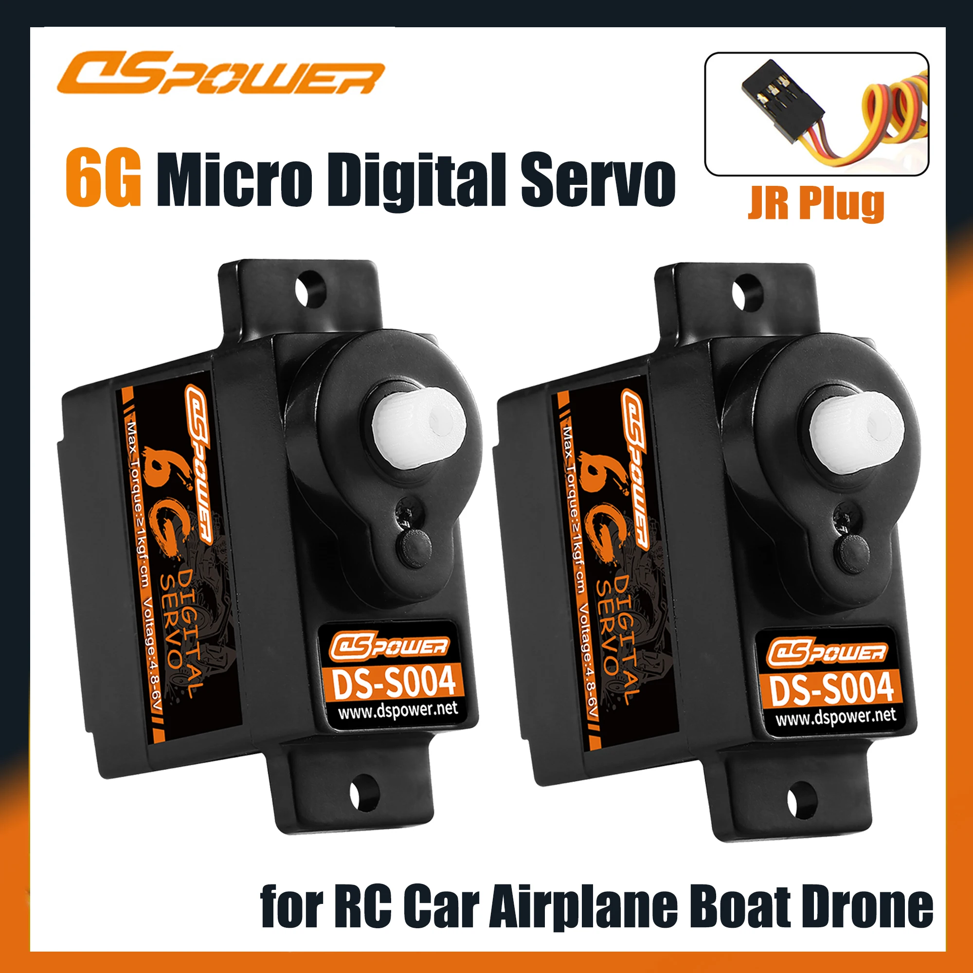 1/2 PCS DSPOWER 6G Mini Digital Servo Coreless Motor JR Stecker für 1/24 RC Auto Flugzeug Hubschrauber Boot WLtoys k969 k989 k999 Teil