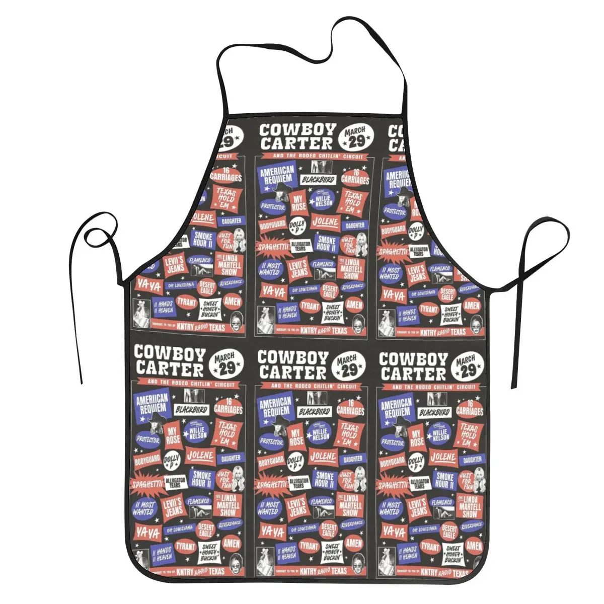 Beyonce Cowboy Carter Tour Aprons Chef Cuisine Tablier Sleeveless Bib Kitchen Cleaning Pinafore for Women Men Gardening
