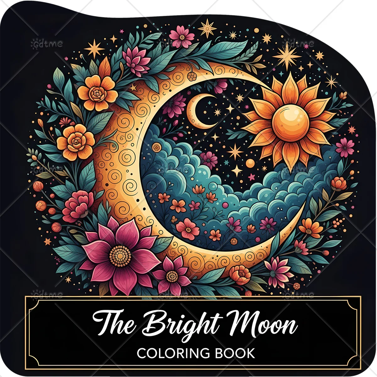 Libro de Colorear Luna Brillante para Adultos: Actividades Diarias Acogedoras y Lindas con Patrones Irregulares para Relajación (Cozy Spaces Coloring)