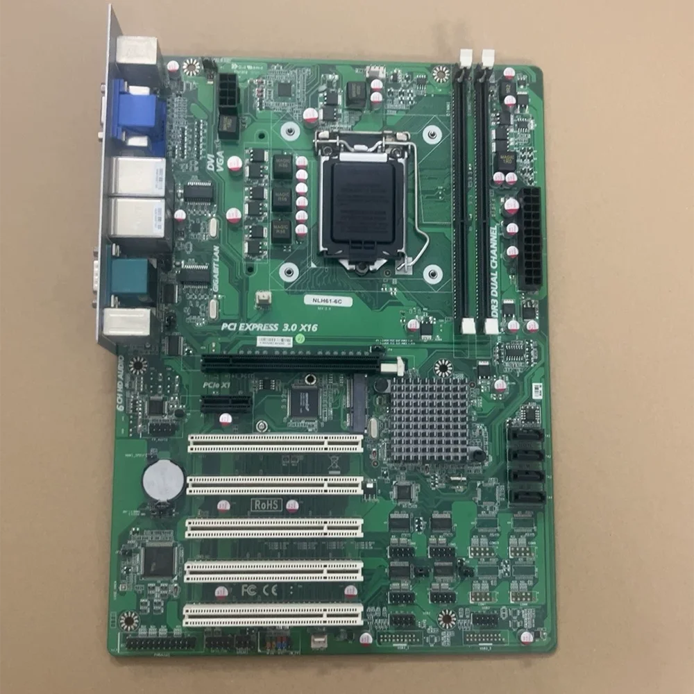 Industrial Computer Motherboard Dual Network Ports 5*PCI NLH61-6C REV: 2.0