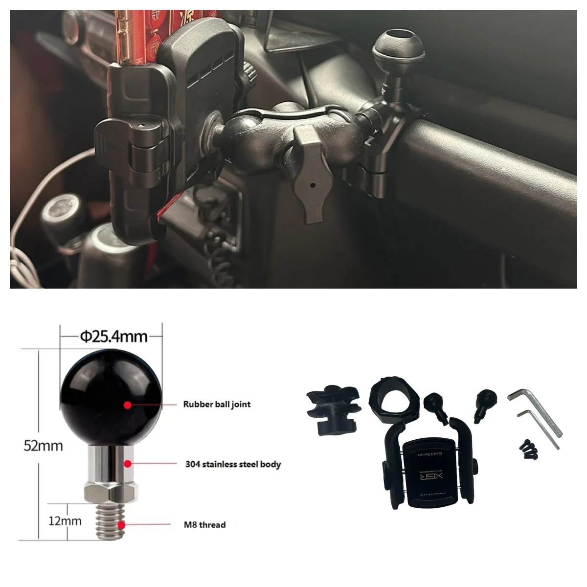 JL1370 Car Co-pilot Handle Expansion Bracket Multi-Function Cup Phone Holder Stand for Jeep Wrangler JL 2018-2023 JT2020+ 4XE JK