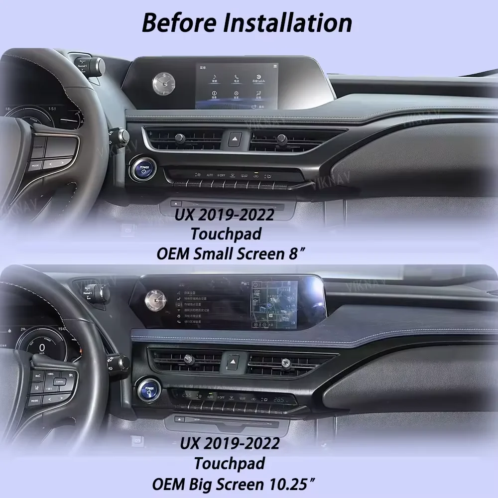 صندوق فك تشفير نظام voknav-Linux ، مشغل سيارة لاسلكي ، أندرويد ، لكزس UX Auto #2