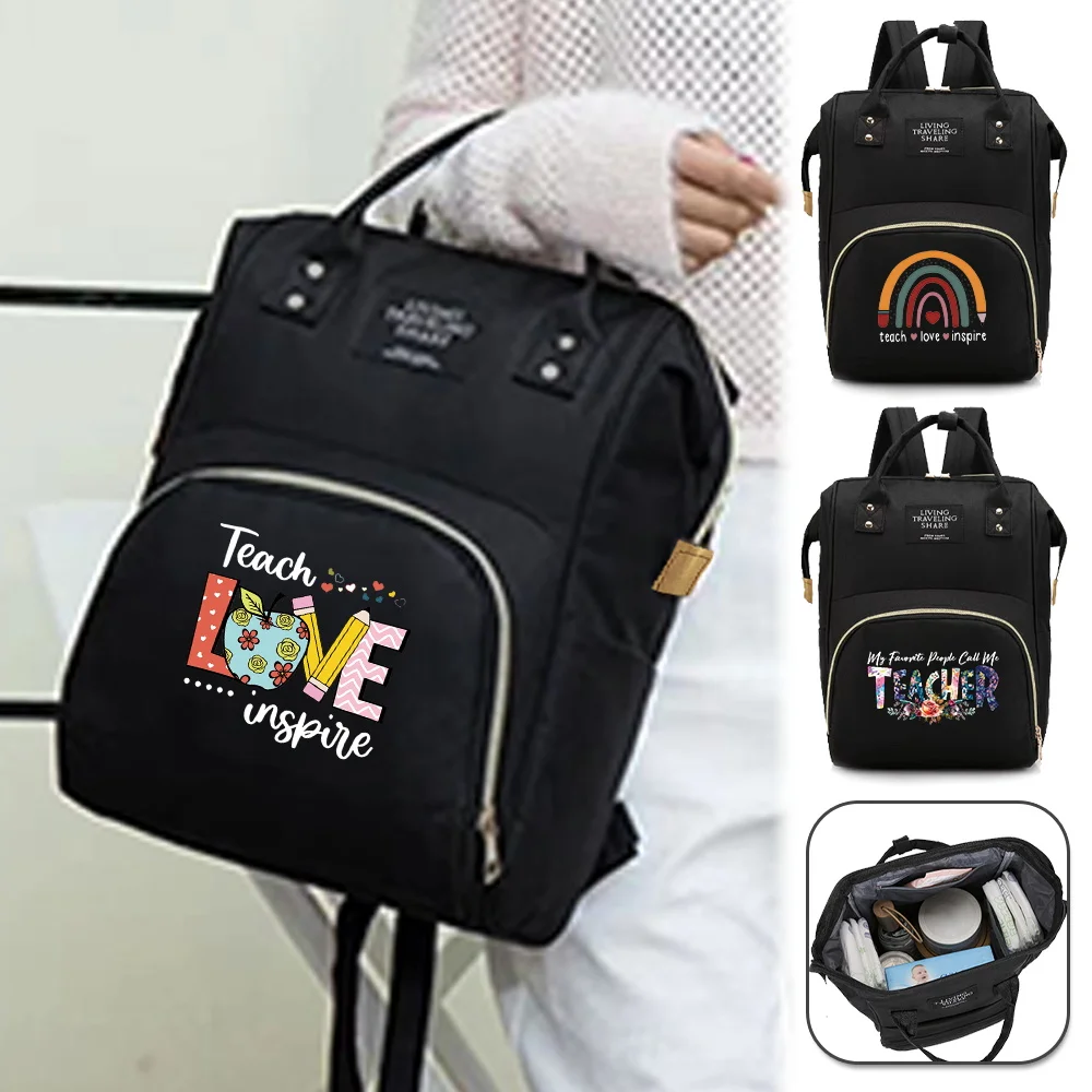 Nappy Bag Mummy Bag Stuff Storage Large Capacity Waterproof Lightweight Multi-Function Diapers Teacher Series Bags Backpack