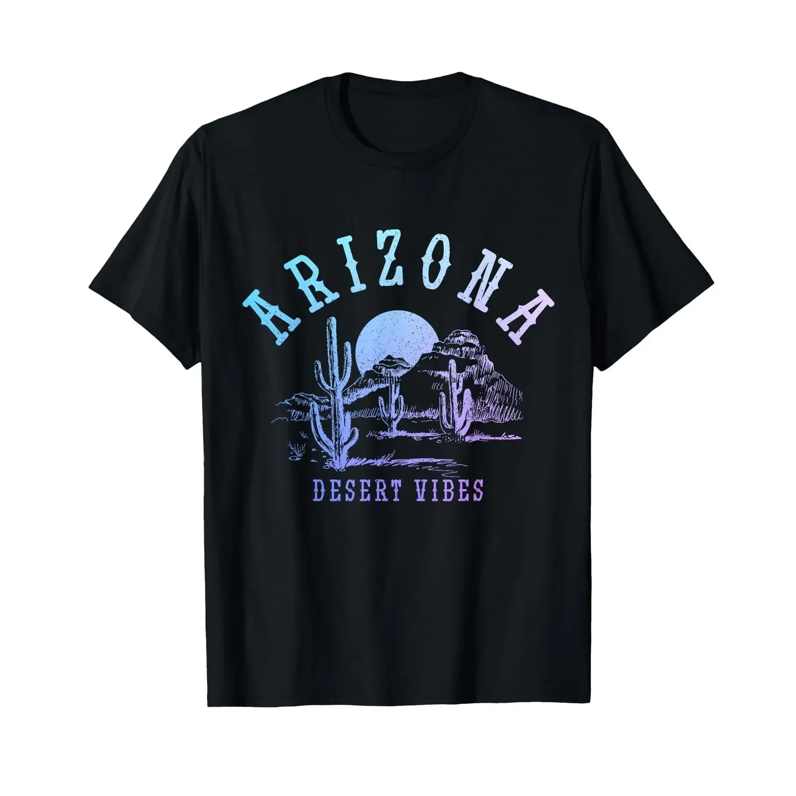 Arizona Desert Vibes AZ Pride Cactus Vintage T Shirt vintage Washed Top For Everyday Wear designer clothes streetwear graphic