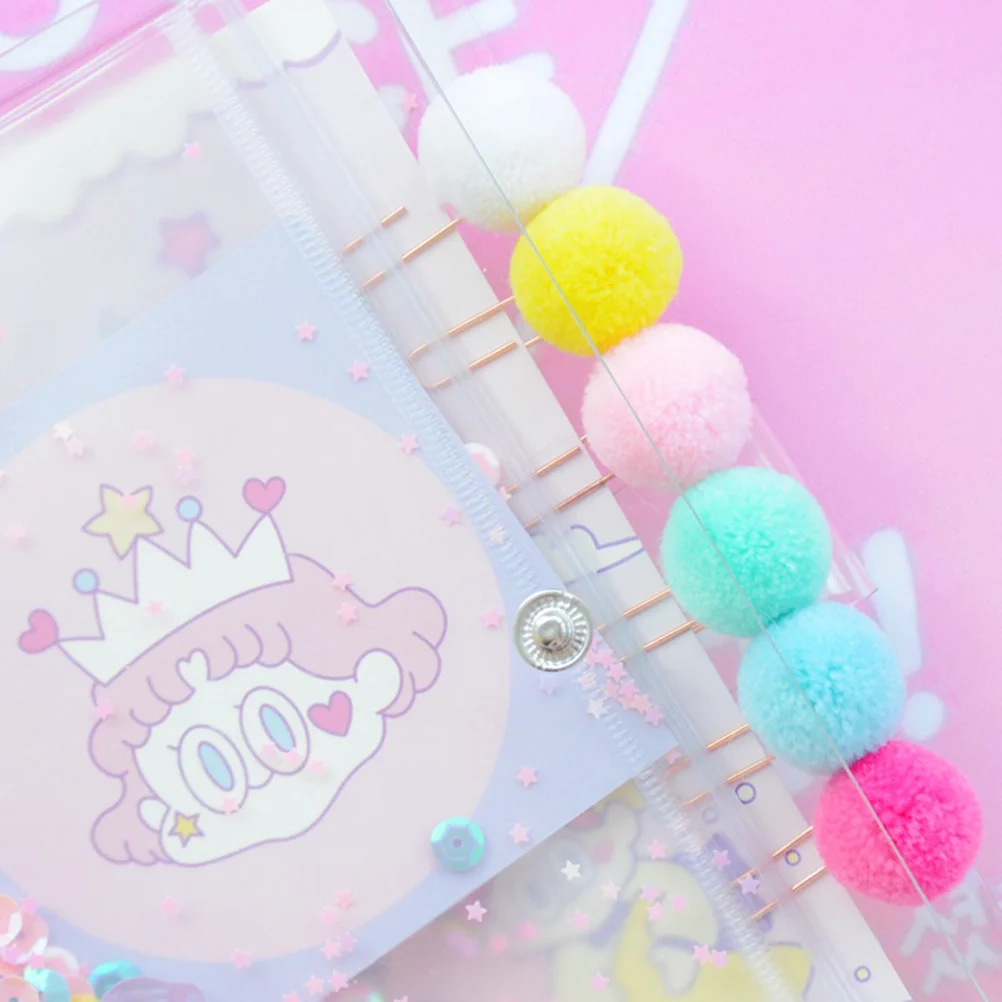 24 pçs clipes de papel kawaii bola de pelúcia marcador clipe de memorando clipe de papel marcador novidade presente (cor aleatória)