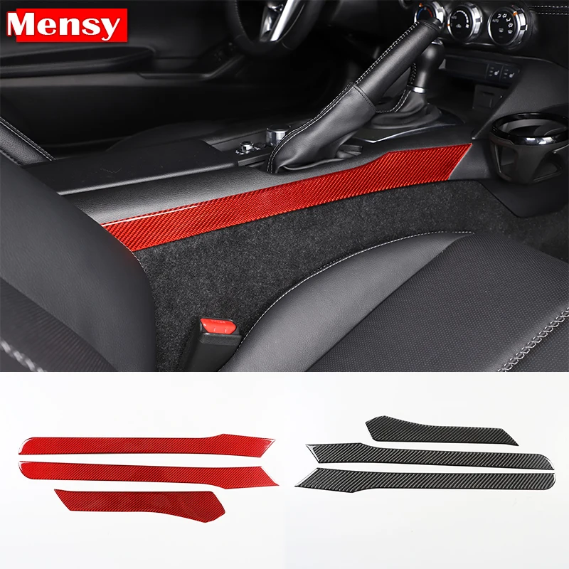 

Car Center Control Gear Shift Side Trim Sticker Decoration Cover for Mazda MX-5 2016-2023 Soft Carbon Fiber Car Accessories