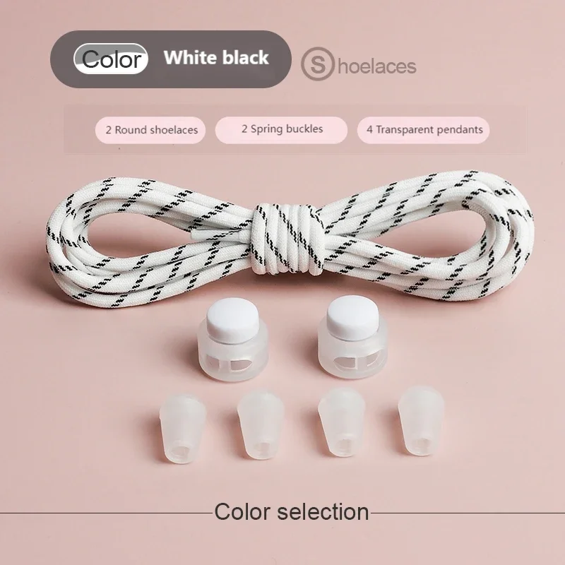 أربطة أحذية بقفل زنبركي بدون أربطة أربطة مرنة أحذية رياضية للأطفال والكبار أربطة أحذية سريعة أربطة مطاطية مستديرة بدون ربطة عنق أحذية #6