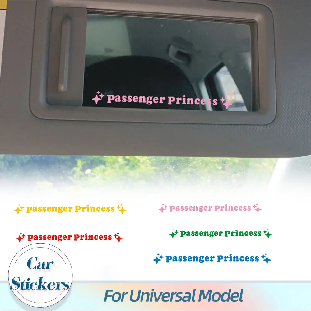 Car Stickers Fun Mirror Decorative Sticker Passenger Princess Waterproof Sticker Mirror Cover Film Woman for Universal Model