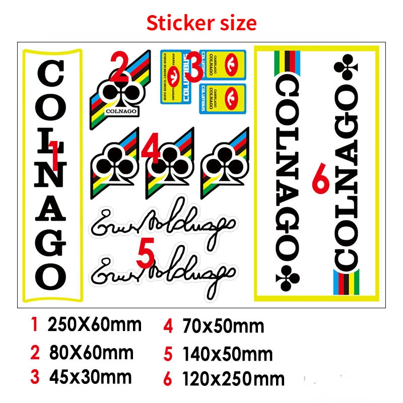 Logos Bicicleta Bicycle Frame Sticker MTB Road Bike Decals Racing Kits Vinyls Cycling Accessories DIY Waterproof Decoration Film